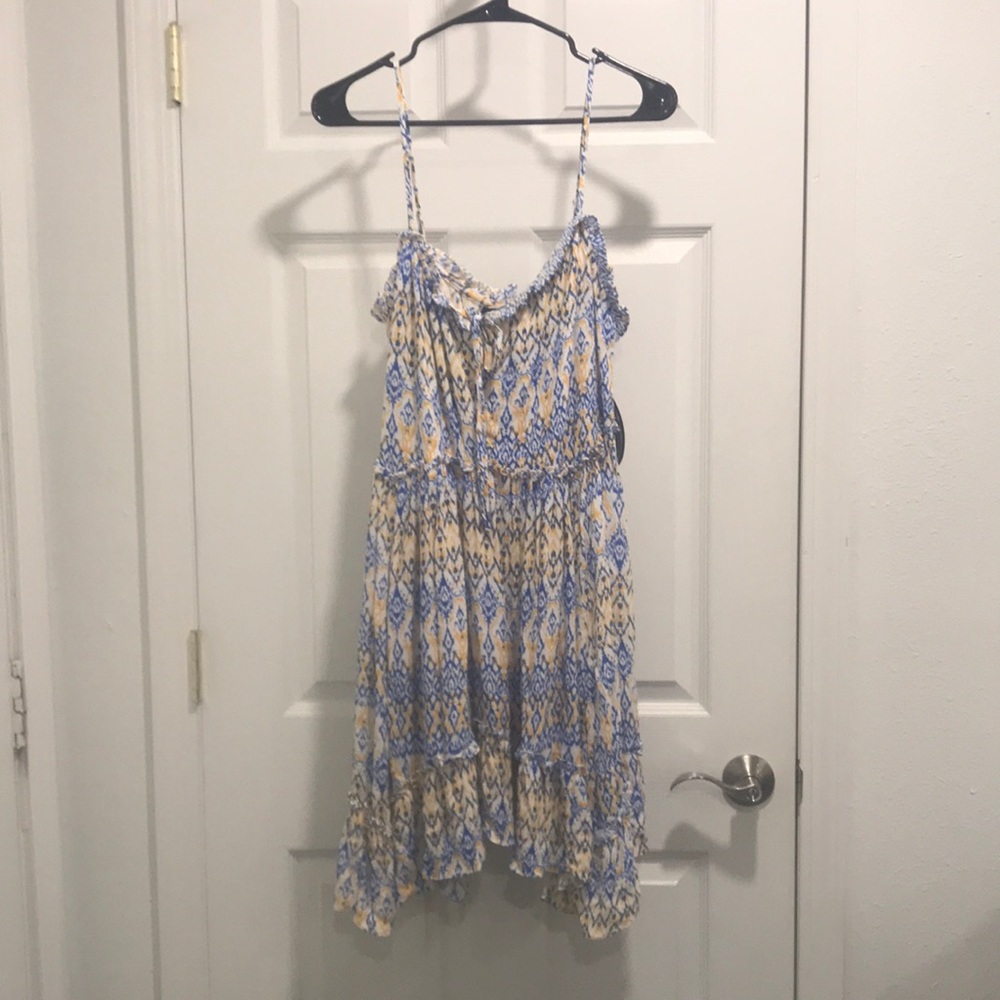 Scoop Ruffle Short Hem Dress